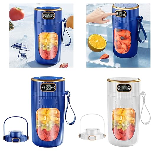 Portable Juicer Cup Real Battery - Easy Cleaning Ideal Health Enthusiasts Fitness Lovers(01Single Machine)