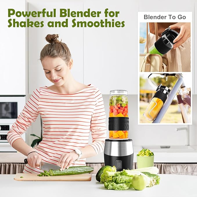 Blender and Food Processor Combo Personal Blender for Shakes and Smoothies Suitable for Kitchen Home 700W Electric Blender with Mixer Grinder/Chopper