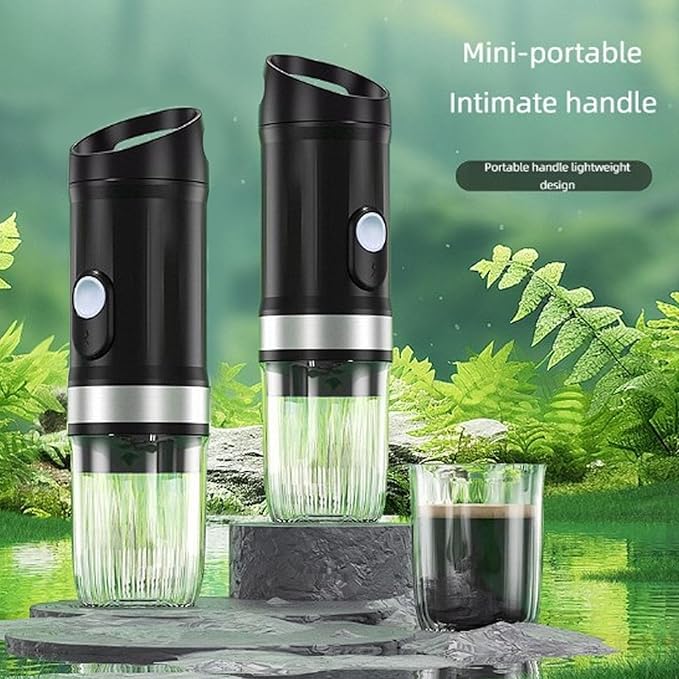 1PCS Portable Capsule Coffee Machine Mini Self Heating 20Bar High Pressure Extraction Single Serve Coffee Maker for Outdoor Travel Home Office Use