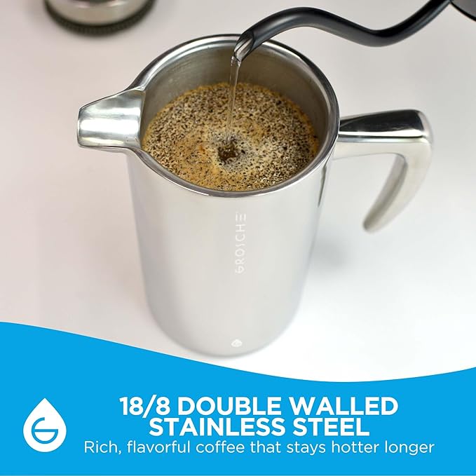 GROSCHE Dublin Stainless Steel Eight Cup French Press 1 EA
