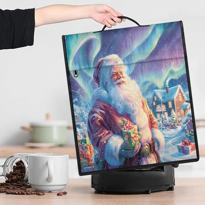 cfpolar Kitchen Aid Mixer Cover Compatible with 6-8 Quarts Christmas Gift Santa Claus Stand Mixer Cover Kitchen Aid Mixers Accessories Appliance Organizer Bag Dust Covers with Zipper Pocket
