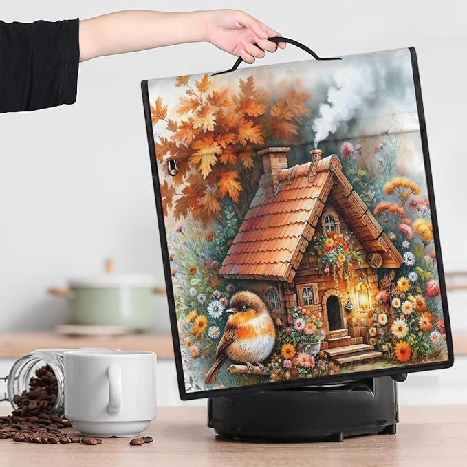 cfpolar Kitchen Aid Mixer Cover Compatible with 6-8 Quarts Autumn Bird Castle Stand Mixer Cover Kitchen Aid Mixers Accessories Appliance Organizer Bag Dust Covers with Zipper Pocket