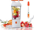 Portable Blender Personal Blender for Smoothies and Shakes Cordless with 6 Blades USB C Rechargeable Travel Blenders Fruit Juice Mixer for Home/Office/Camping/Gym 25 oz (White)