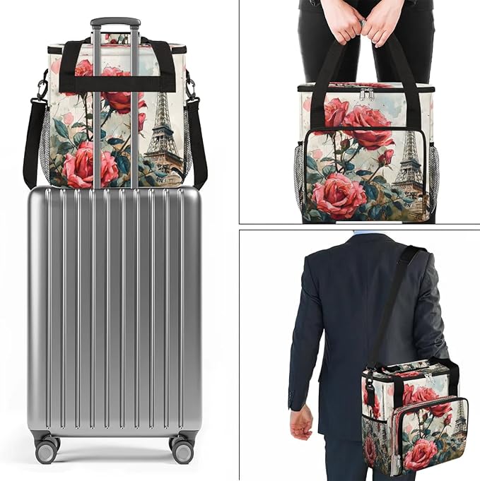 Tower Rose Coffee Maker Carrying Bag Compatible with K-Mini or K-Mini Plus Portable Single Cup Coffee Maker Case with Pockets for K Cup Pods