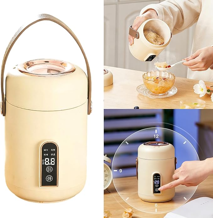 Electric Stew Pots Portable Soup Insulation Bucket Rice Cooker for Cooking Keeping Warm Easy to Use Electric Stew Pot