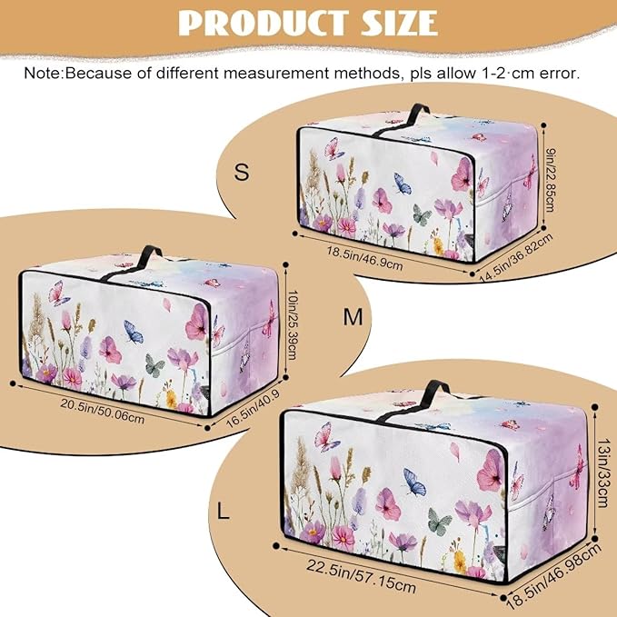 Doojoayie Toaster Cover 6 Slice Kitchen Appliance Covers 19.7x16x 10 Small Appliance Dust Protector with Top Handle Easy to StorangeButterfly Print