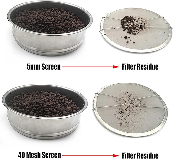 Electric Coffee Bean Cooler 600g Fast Roaster Cooling Machine Coffee Bean Cooling Plate with Stainless Steel Filter Radiator with Stirring Rod (Size : 5mm Screen)