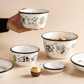 Dinner SetCeramics Dinnerware Set 26 Pieces Retro Series Plates and Cereal Bowl Sets Strengthen Porcelain