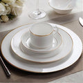 24 piece bone china dinnerware set for 6 luxury dinnerware sets for home wedding partyFreezer Safe Elegant Dining Plateshite minimalist