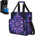 Bohemian Mandala 4 Coffee Maker Carring Bag Travel Carrying Storage Tote Bag Compatible with Keurig K-Mini or K-Mini Plus Portable Single Serve Coffee Brewer Case with Pockets for K-cup Pods