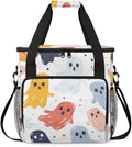 Abstract Spooky Ghosts Coffee Maker Carrying Bag Travel Storage Bag Compatible with K-Mini or K-Mini Plus Single Serve Coffee Brewer Carrying Case with Multiple Pockets &amp Shoulder Strap
