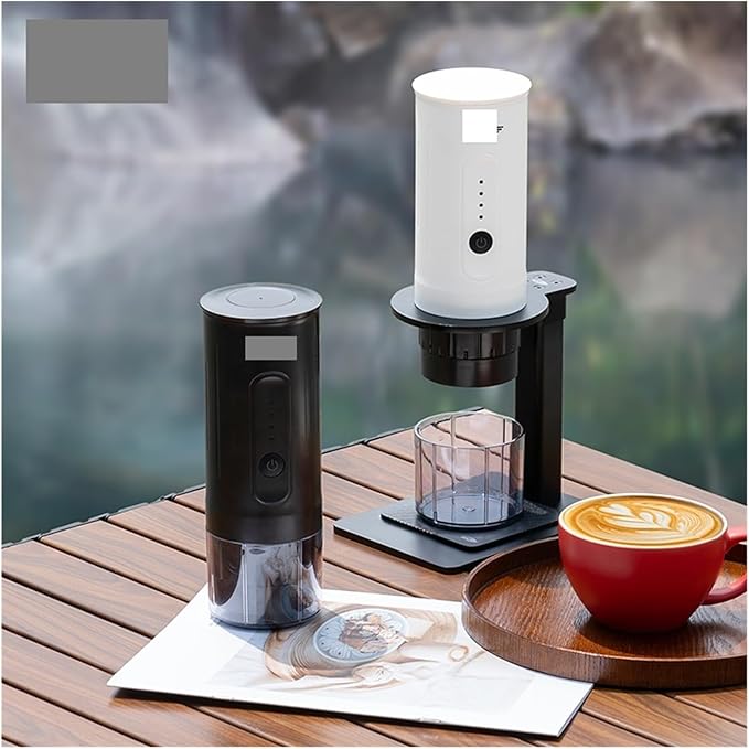 Portable Handheld Coffee Maker - Manual Coffee Machine for Capsules &amp Ground Coffee - Ideal for Camping &amp Hiking(3)