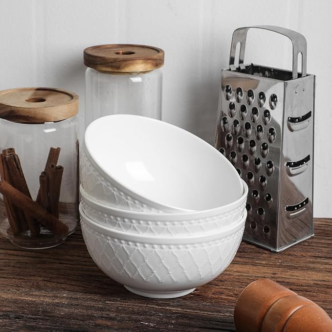 Stone Lain Alexandria 32-Piece Dinnerware Set Bone China White