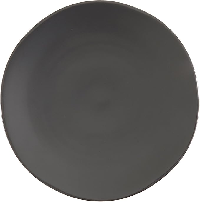 Fortessa Vitraluxe Dinnerware Heirloom Matte Finish Salad Plate 8-Inch Charcoal Set of 4 - STN.8000.6.02