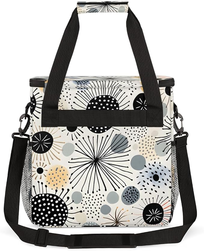 Watercolor Dandelion Coffee Maker Carrying Bag Retro Dandelion Travel Storage Bag Compatible with K-Mini or K-Mini Plus Single Serve Coffee Brewer Carrying Case with Pockets &amp Shoulder Strap