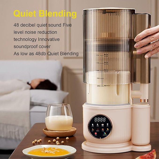 AYNEFY Electric Juicer1500ML Quiet Versatile Round Screen Milkshakes Blender Soy Milk Maker Machine with 8 Preset Programs Heat Preservation Function for Smoothie Soy Milk Hot Soup