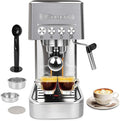Sorgente Espresso Machine 20 Bar Stainless Steel Coffee Maker with Milk Frother 1350W with Fast-Heating System Innovative Coffee Grounds Filter Espresso Machines for Home Barista
