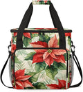 Holly Berry Flowers Coffee Maker Carrying Bag Graffiti Flowers Travel Storage Bag Compatible with K-Mini or K-Mini Plus Single Serve Coffee Brewer Carrying Case with Pockets &amp Shoulder Strap