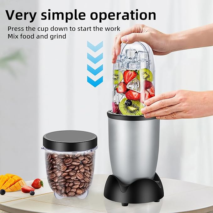 Panana Personal Drink Mixer Blender Portable Blender for-Smoothies 18 Oz Shakes Food Prep and Frozen Blending Includes Blending Blade Drink Lids and Extra 2 Cups