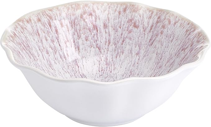 Mikasa Isla Hand Crafted 12 Piece Plates Bowls Dinnerware Set Service for 4 Pink