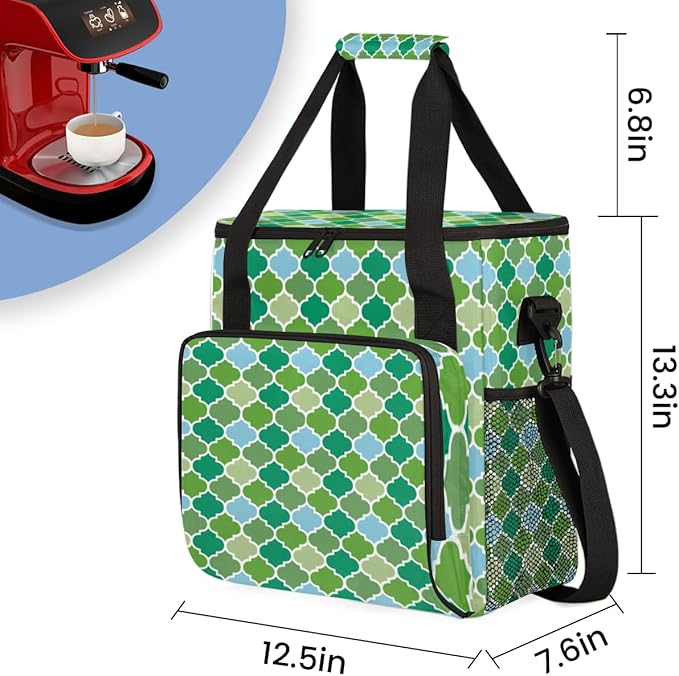 Coffee Maker Carrying Bag Portable Travel Storage Tote Bag Compatible with K-Mini or K-Mini Plus Single Serve Coffee Brewer Carrying Case with Multiple Pockets &amp Shoulder Strap
