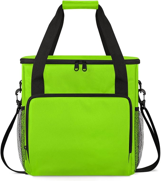 Grass Green Coffee Maker Carrying Bag Waterproof Insulated Leakproof Cooler Bag Portable Storage Tote Bag Organizer With Shoulder Strap