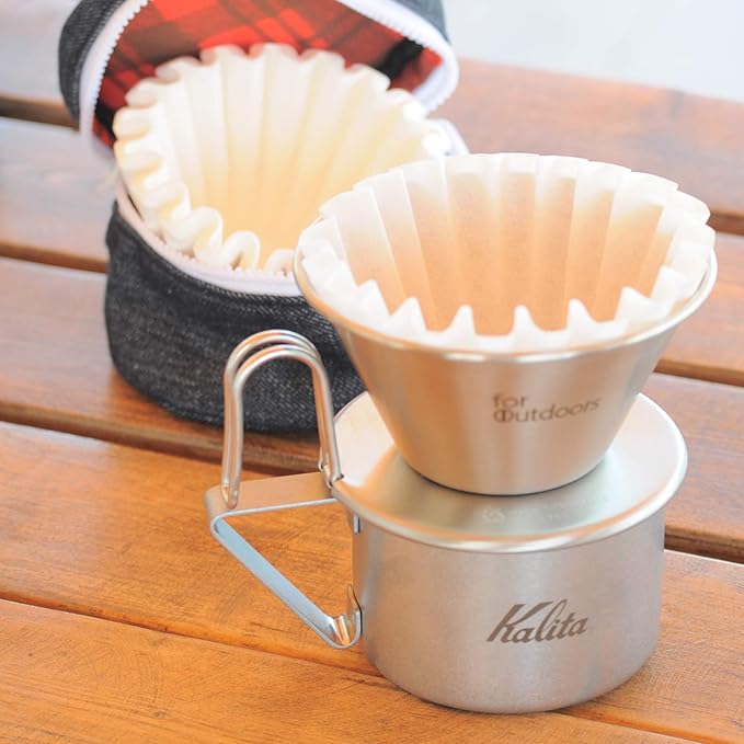 Kalita Stainless Steel Coffee Dripper Wave Series Pour Over 4 Cups Silver
