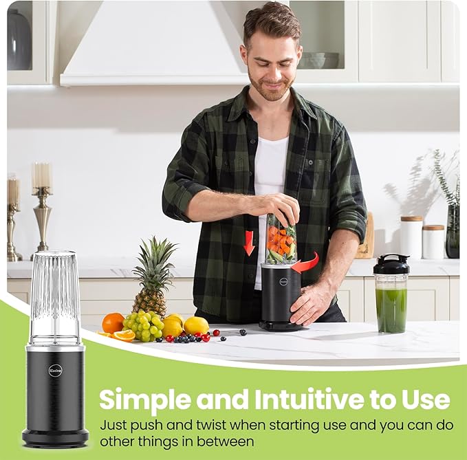 iCucina 1000W Smoothie Blender Family Bundle - Make 4 Drinks at Once &amp Enjoy Together!