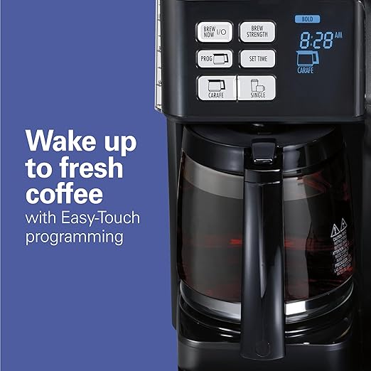 Hamilton Beach FlexBrew Trio 2-Way Coffee Maker Compatible with K-Cup Pods or Grounds Combo Single Serve &amp Full 12c Pot Black