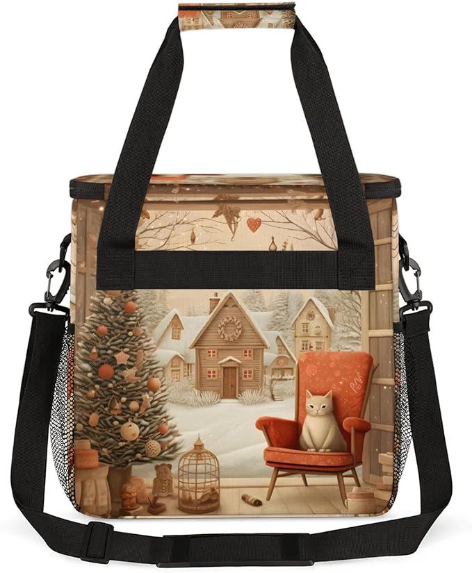 Warm Home Coffee Maker Travel Bag for Keurig K-Mini/K-Mini Plus Insulated Waterproof Tote with Pockets for K-Cup Portable Single-Serve Brewer Case