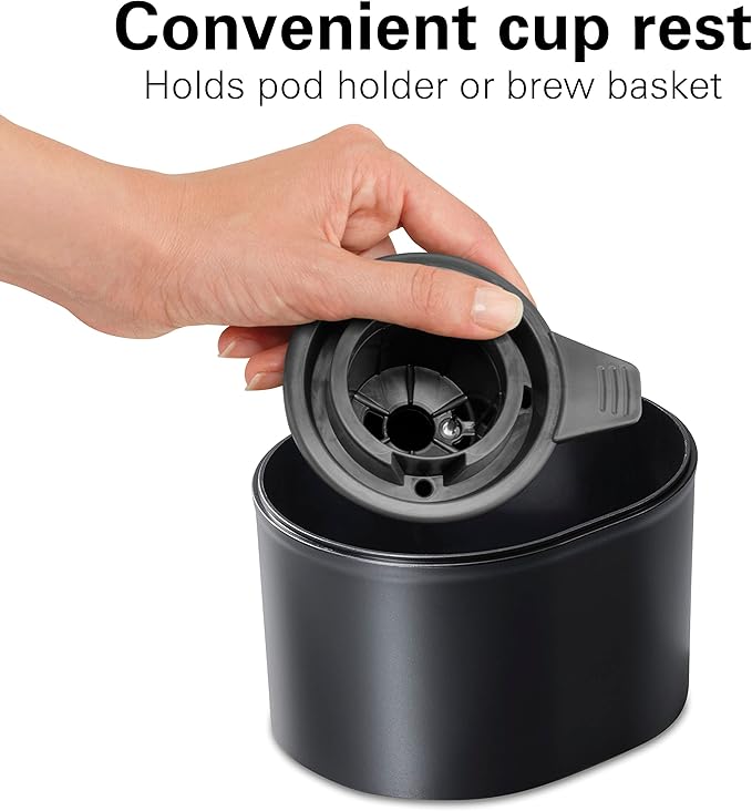 Hamilton Beach Gen 4 FlexBrew Single-Serve Hot &amp Iced Coffee Maker with Removable Reservoir Compatible with Pod Packs and Grounds 50 oz 4 Fast Brewing Options Black