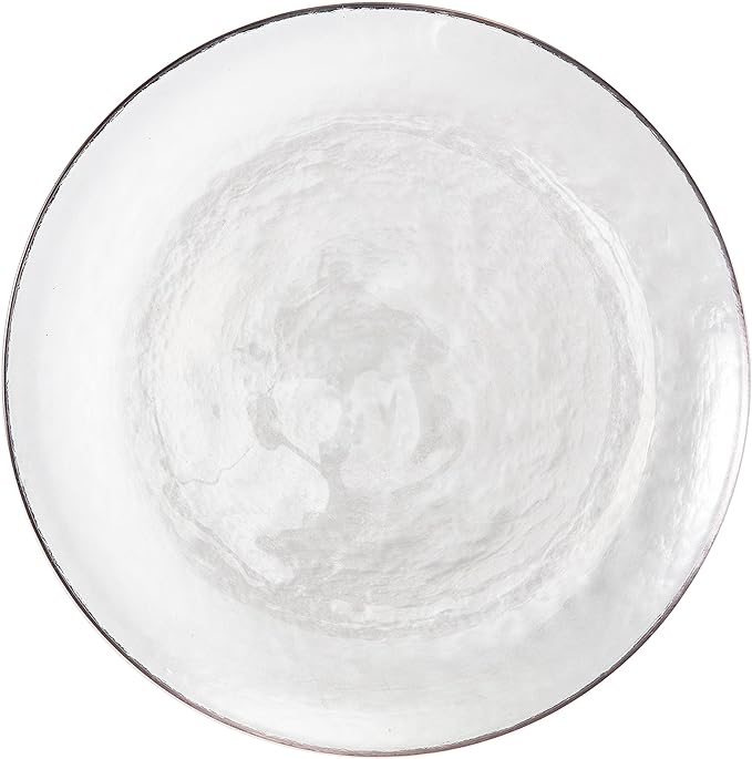 Fortessa Los Cabos Glass Dinnerware Collection Dinner Plate (Set of 4) 10.5 Inch Clear