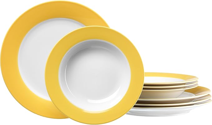 Ritzenhoff &amp Breker Doppio 596656 Dinner Set Set of 8 Yellow