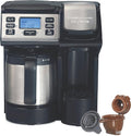 Hamilton Beach FlexBrew Trio 2-Way Coffee Maker Compatible with K-Cup Pods or Grounds Combo Single Serve &amp Full 12c Thermal Pot Black and Stainless – Fast Brewing