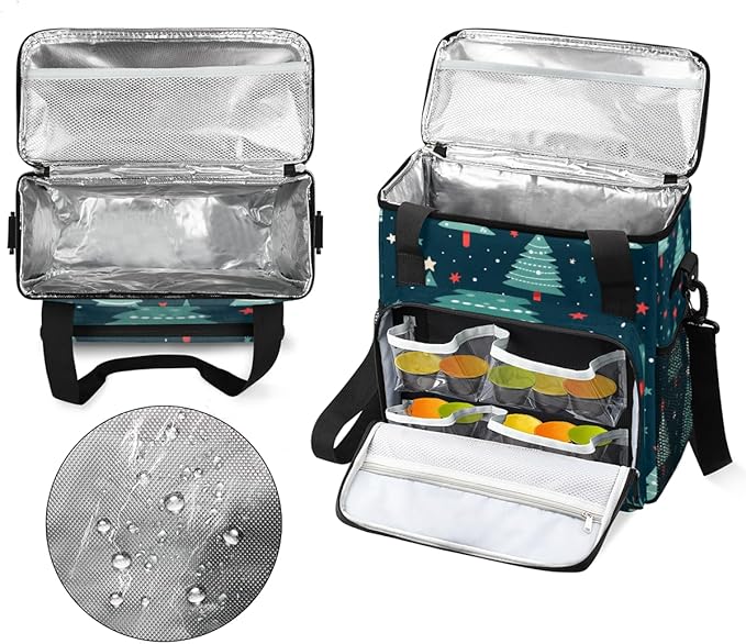 Christmas Tree Coffee Maker Carrying Bag Abstract Tree Travel Storage Bag Compatible with K-Mini or K-Mini Plus Single Serve Coffee Brewer Carrying Case with Multiple Pockets &amp Shoulder Strap