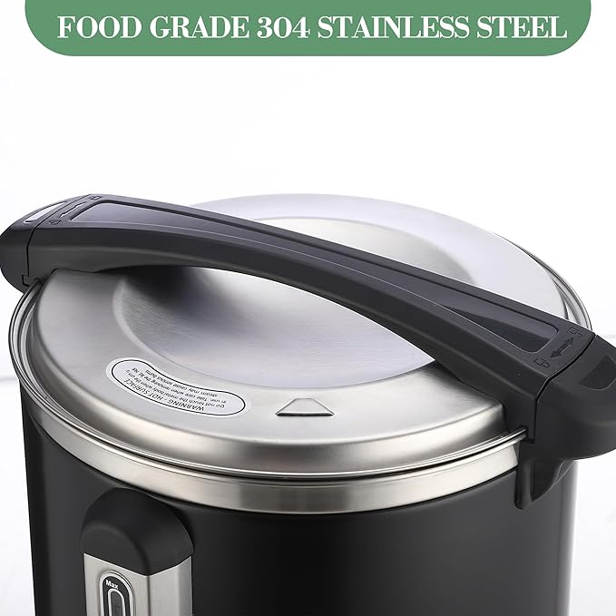 120 Cups Coffee Urn&ampHot Beverage Dispenser 18 L/4.8 Gal Double Wall Commerical Coffee Maker Large Capacity Hot Coffee Dispenser for Buffet Catering Wedding Gathering Stainless Steel Hot Water U