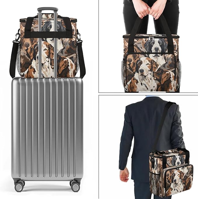 Camouflage Dogs Coffee Maker Travel Bag for K-Mini or K-Mini Plus Single Serve Coffee Brewer Portable Storage Tote Case for Tarvel