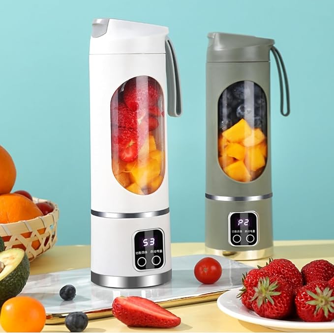 New wireless portable household juicer juicing cup USB charging small juicer (A-Green)