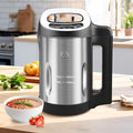 Homtone 1.6L Soup Maker Stainless Steel Soup Making Machine with Smooth &amp Chunky Settings Anti-Dry Burn Overfill Sensors Self-Cleaning Mode for Quick Soups Baby Food