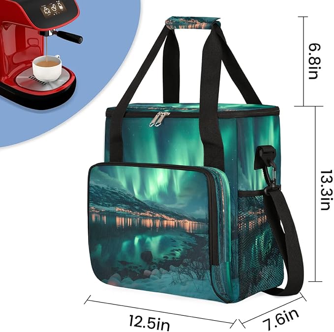 Beautiful Sea Landscape Coffee Maker Travel Bag for K-Mini or K-Mini Plus Single Serve Coffee Brewer Portable Storage Tote Case for Tarvel