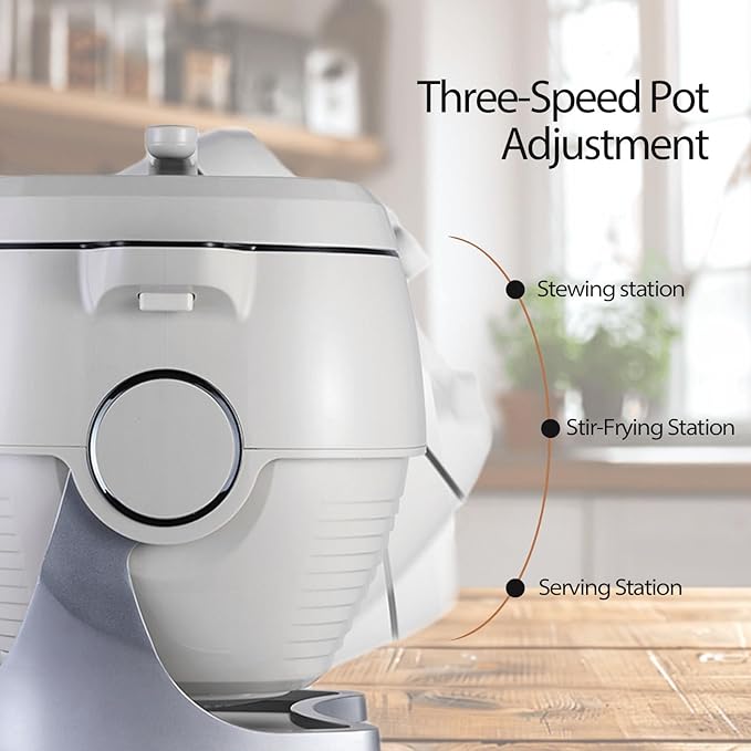 Automatic Cooking Pot Cooking Pot Fried Rice Machine 360° Automatic Rotating Cooking Pot Fully Automatic Cooking Machine Intelligent Automatic Cooking Machine for Cooking Stewing