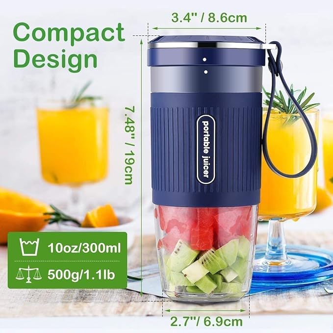 Personal Blender Making Shakes and Smoothies BPA Free Portable Travel Bottle - Dishwasher Safe(Pink)