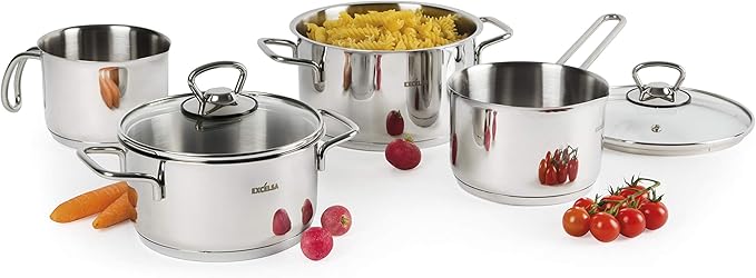 Excelsa Indispensable Cookware Set 6 Pieces Stainless Steel 18/10