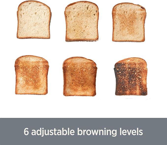 All-Clad Electrics Stainless Steel Toaster 2 -lice LED display Removable crumb try 6-Browing levels Wide and self-centering slots Waffles Bagels Bread 12.91D x 5.29W x 8.98H Silver