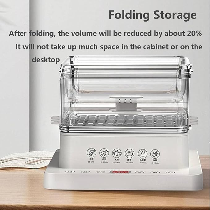 Multifunctional Food Steamer with 500 Sheets Baking Paper | Electric Warming Heater with 3 Tier Stackable Tray (40l) | Steamer Cookware Rice Cooker For Preparing 800w