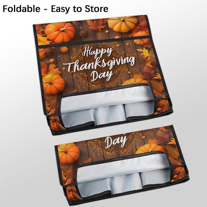 cfpolar Kitchen Aid Mixer Cover Compatible with 6-8 Quarts Thanksgiving Pumpkin Fall Leaves Stand Mixer Cover Kitchen Aid Mixers Accessories Appliance Organizer Bag Dust Covers with Zipper Pocket