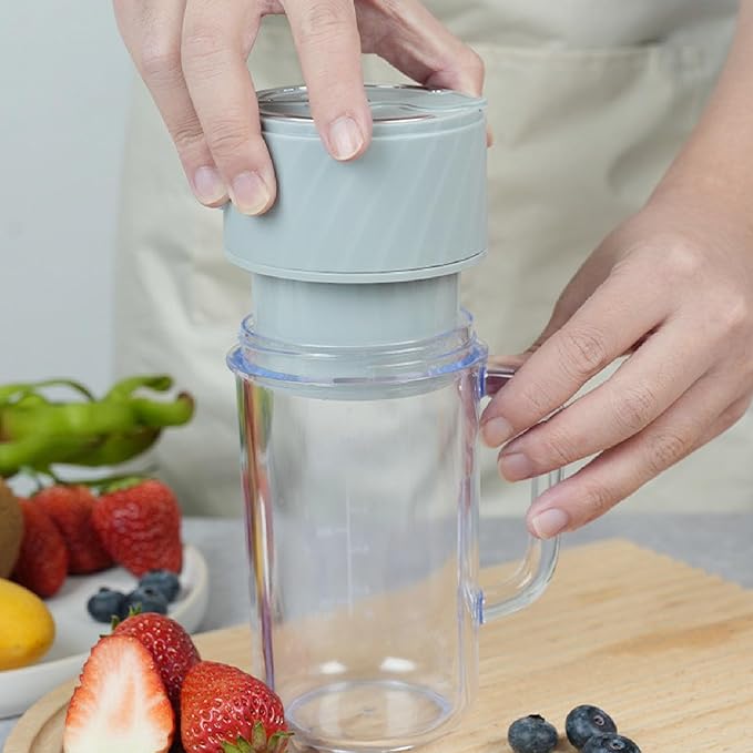 Bnineteenteam 10 Blades Portable Blender Juicer Cup Efficient Rechargeable Multifunctional Juicing Cup with Blades Heads for Outdoor Camping RV Life Patio Dinner Home Daily Life