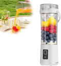 16 oz. Portable Electric Blender with Leak Proof Lid and Easy Sip Spout Mini Citrus Juicer Perfect for Smoothies Cordless USB-C Rechargeable Dishwasher Safe Parts (White)