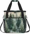 Bright Christmas Tree Coffee Maker Carrying Bag Portable Travel Storage Tote Bag Compatible with K-Mini or K-Mini Plus Single Serve Coffee Brewer Carrying Case with Multiple Pockets &amp Shoulder S