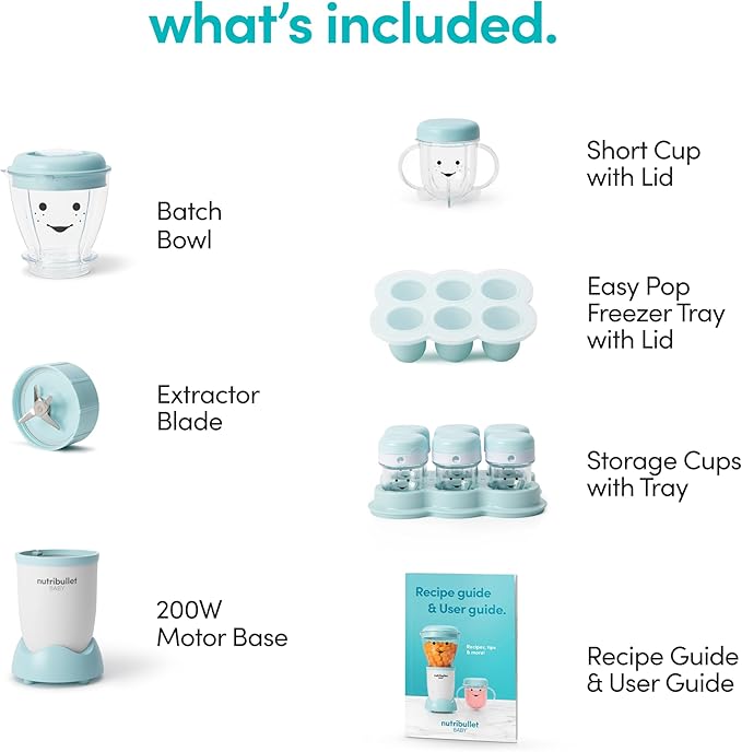NutriBullet NBY-50100 Baby Complete Food-Making System32-OzWhiteBlueClear(Pack of 2)